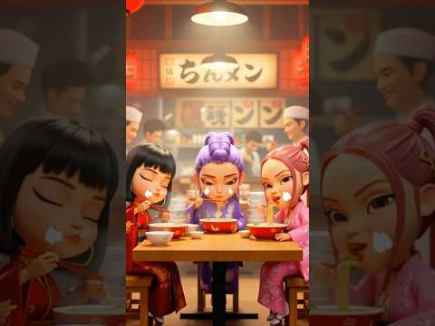 POV: Mira, Rumi, and Zoey Realize the Ramen Is Way Too Spicy #demonhunters #rumi #mira #zoey #ramen