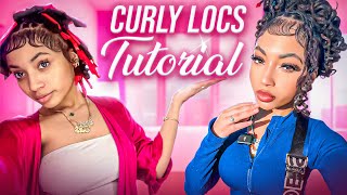 HOW I CURLED MY LOCS USING STRAWS | CURLY LOCS TUTORIAL💕