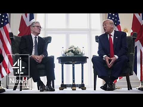 Trump says 'real starvation' in Gaza as he meets Starmer