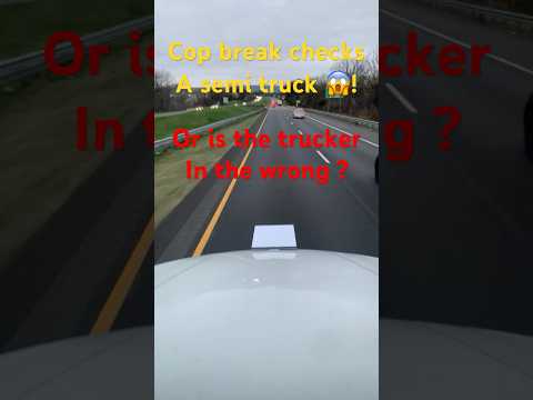Cop or trucker wrong ? #truck #crazy #funny