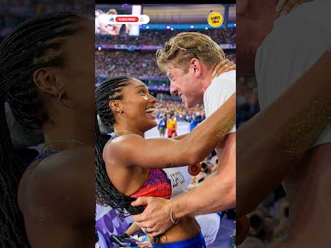 قلب من #ذهب وقفزة إلى الأبد: يشير إلى دعم #هنتر ل#تارا_ديفيس Hunter and #Tara_Davist #ParisOlympics