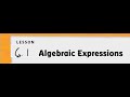 Algebraic Expressions and Operations