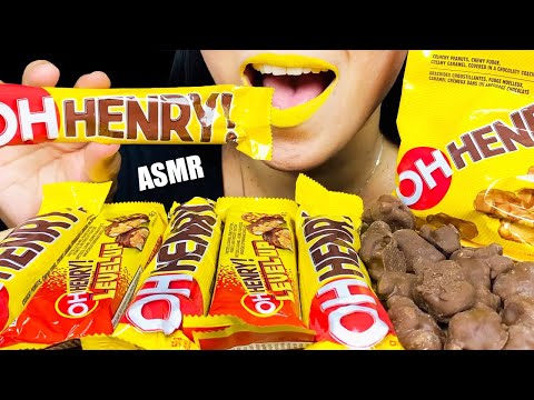 ASMR OH HENRY CHOCOLATE PARTY  누텔라 크레이프 롤 | LaniEats ASMR