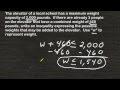 Elevator Weight Capacity and Inequalities