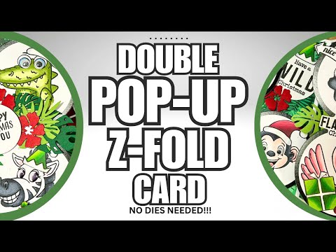 Making Charlies Christmas Card | NO DIE | Pop-Up Double Z Fold Card!