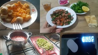 اليوم 12 من الرجيم 💫❤ وشو كان الغداء المحسوب السعرات 🥒🍅🥬🥗