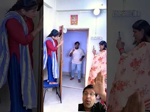 wife surprise to husband 😂 #shorts #comedyshorts #shortvideo #shortsfeed #viral #funny #prank