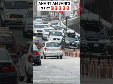 RICHEST INDIAN ANANT AMBANI’S ENTRY IN HIS NEW ROLLSROYCE CULLINAN SUV WITH SECURITY #SHORTS#INDIA#V