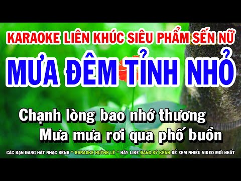 Karaoke Liên Khúc Tone Nữ ( Siêu Phẩm Sến ) Mưa Đêm Tỉnh Nhỏ – Chuyến Tàu Hoàng Hôn