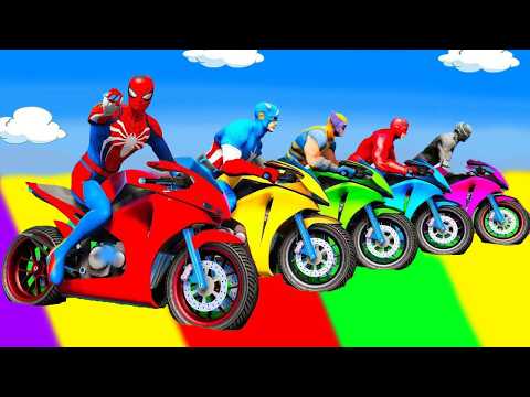 SPIDER-MAN against TUNG TUNG TUNG SAHUR on Motorcycle in RAINBOW SPIDERS BRIDGE | GTA MULTIVERSE