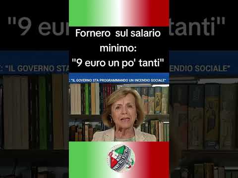 ELSA FORNERO: 8 EURO/ORA SONO UN PO' TANTI! #politicaitalianashow @PoliticaItalianaShow