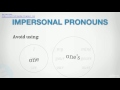 Impersonal Pronouns in Writing
