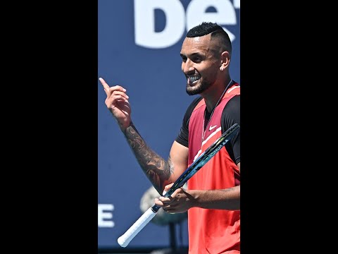 Only Nick Kyrgios would finish a match like this! 😂