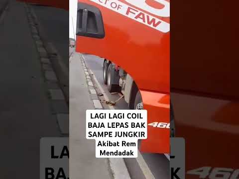 Lagi lagi coil baja lepas bak sampe jungkir akibat rem mendadak #shorts
