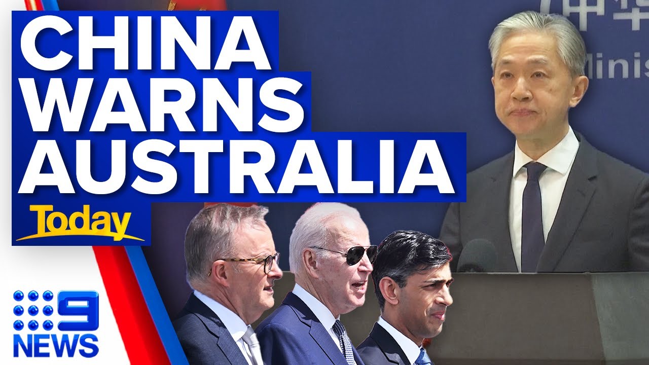 China Issues Warning to Australia over AUKUS Submarine Deal