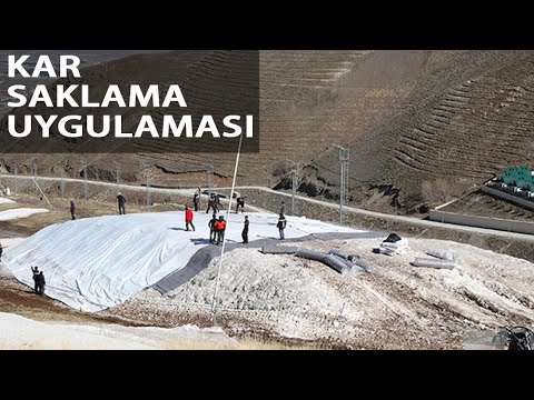 Palandöken’de 61 Bin Metreküp Kar Saklanacak