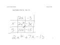 Simplifying Expressions and Table Method