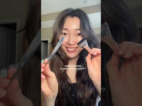 SPATULA VS THIN MAKEUP BRUSH? 🫡✨ #makeup #makeuptips