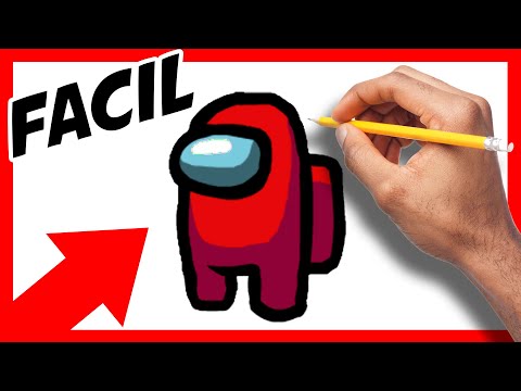 Cómo dibujar y pintar AMONG US PASO A PASO 🔥 MUY FÁCIL 🔥 DIBUJOS DE AMONG US 💥 how to draw among us