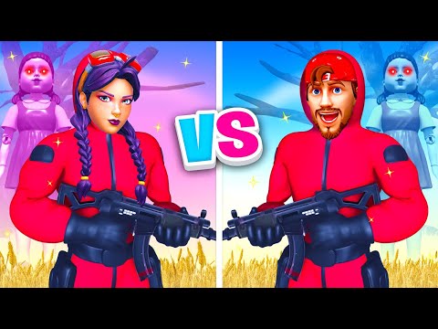 FILLE vs GARCON Squid Game CHALLENGE sur FORTNITE