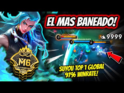 ¡EL JUNGLA MAS BANEADO y PICKEADO DEL MUNDIAL! SUYOU TOP 1 GLOBAL 97.0% WINRATE! | MOBILE LEGENDS