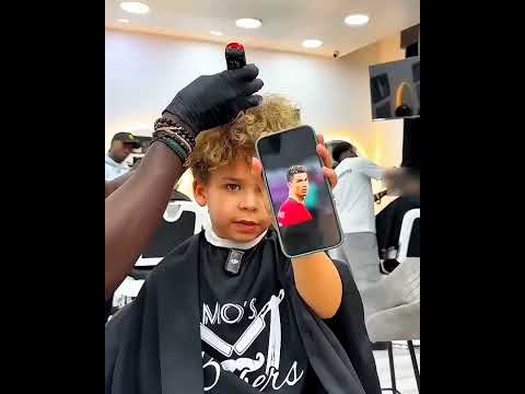 This boy’s mother got angry after seeing his haircut #haircut #ronaldo