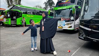 Hunting bus di rest area kalianget wonosobo