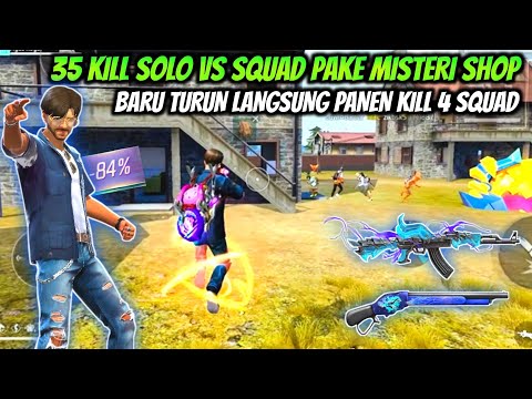 35 Kills 🎯 SOLO VS SQUAD REVIEW BUNDLE MISTERI SHOP BARBAR NO REM RATAIN SENDIRIAN | Free Fire 📲