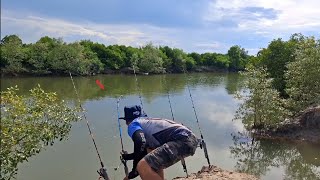 MANCING IKAN,,! DI SUNGAI HABITAT NYA IKAN MJ .#fishing .