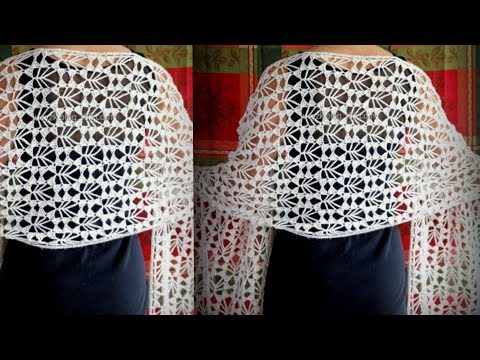شال كروشيه جديد ورائع /crochet shawl