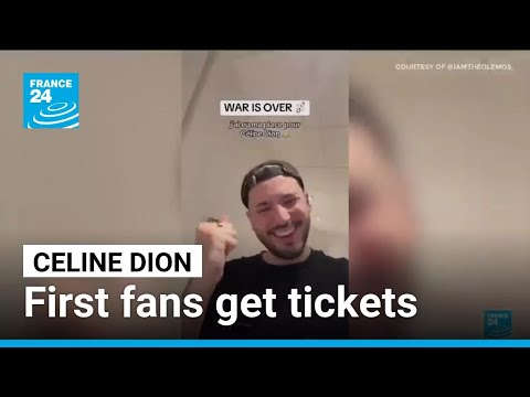 YouTube video thumbnail: Delight and Disappointment as Celine Dion Fans in Battle for Tickets