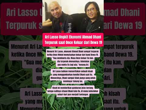 Ari Lasso Ungkit Ekonomi Ahmad Dhani Terpuruk saat Once Keluar dari Dewa 19 #trendingshorts