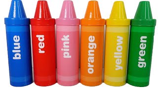 Learn Colors & Spelling with Fun Crayon Toys! 🖍️ Educational Video for Kids & Toddlers
