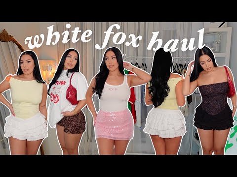 massive $1000 WHITE FOX TRY ON HAUL 💚 spring summer must have trends *pinterest inspired* style