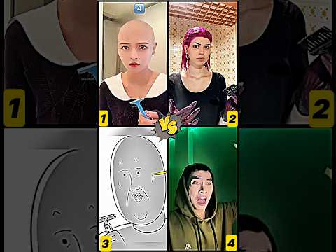 (SUKI SUKI DAI SUKI-No Hair, oh my god) Who'stheBest?1,2,3 or 4?#shorts #tiktok #viral #trending