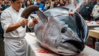 World’s Sharpest Cut: 472kg Bluefin Tuna #SeafoodMagic