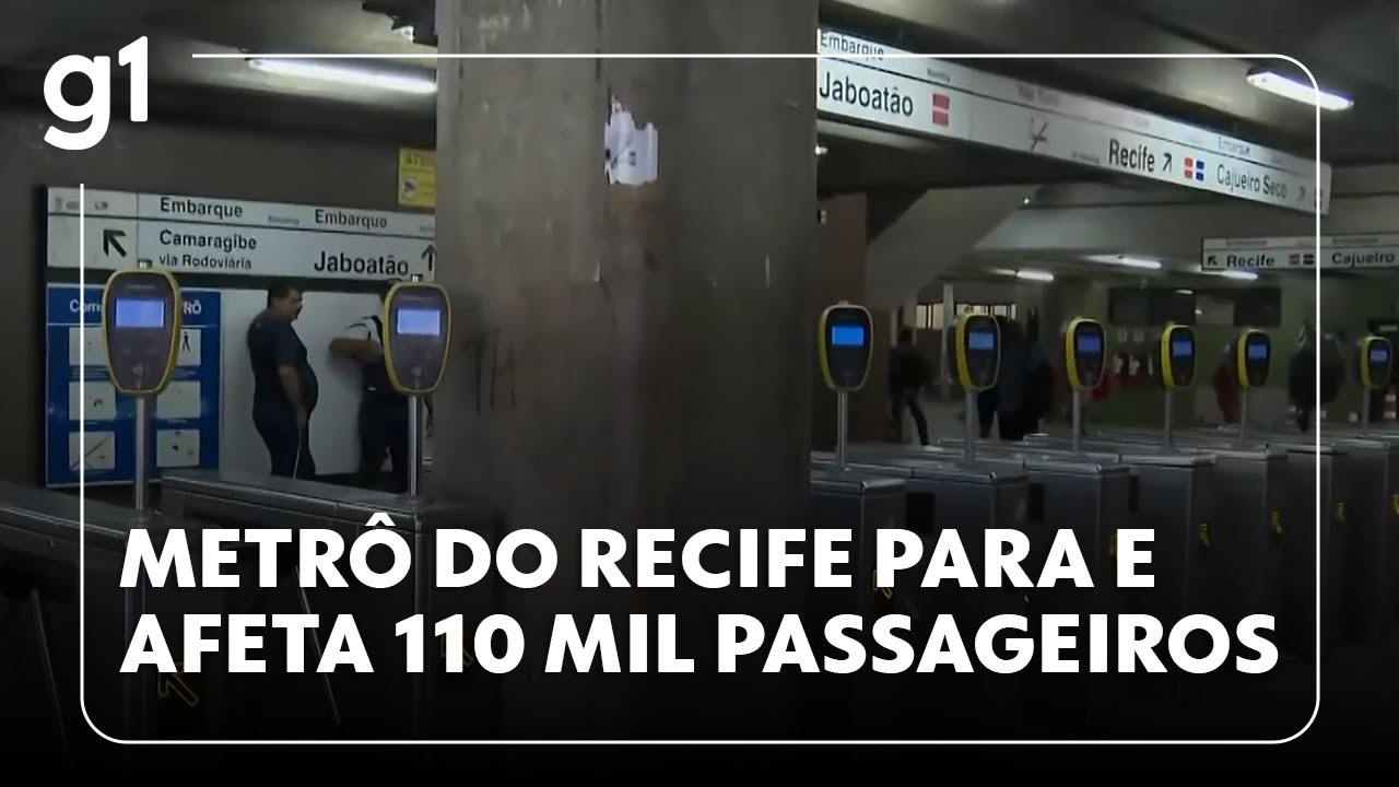 Fechamento de 19 estações do Metrô do Recife afeta 110 mil passageiros