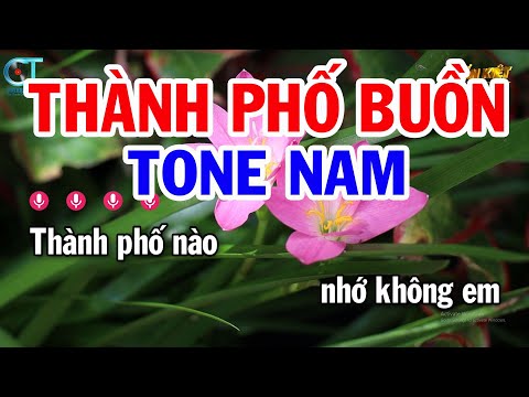 Karaoke Thành Phố Buồn Tone Nam Em || Nhạc Sống Mới || Karaoke Tuấn Kiệt
