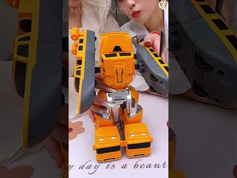 Xe đồ chơi mini lắp ghép thành rô bốt cực ngầu cho bé #review #đồchơi