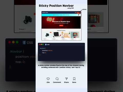 Sticky Header with CSS | #css #html #webdesign #animation #javascript #js #sticky #header #shorts
