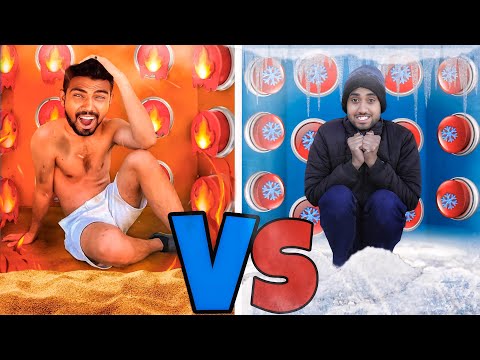 Extreme HOT🥵 V/S COLD🥶 Mystery Button Box challenge