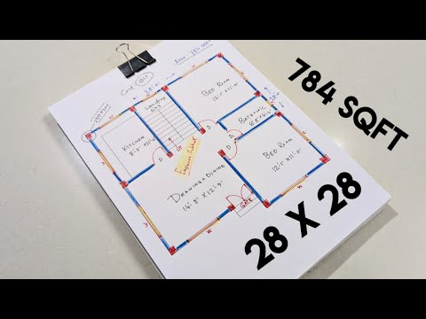 28x28 small house plan II 28 by 28 new best ghar ka naksha #home #house #youtubevideo