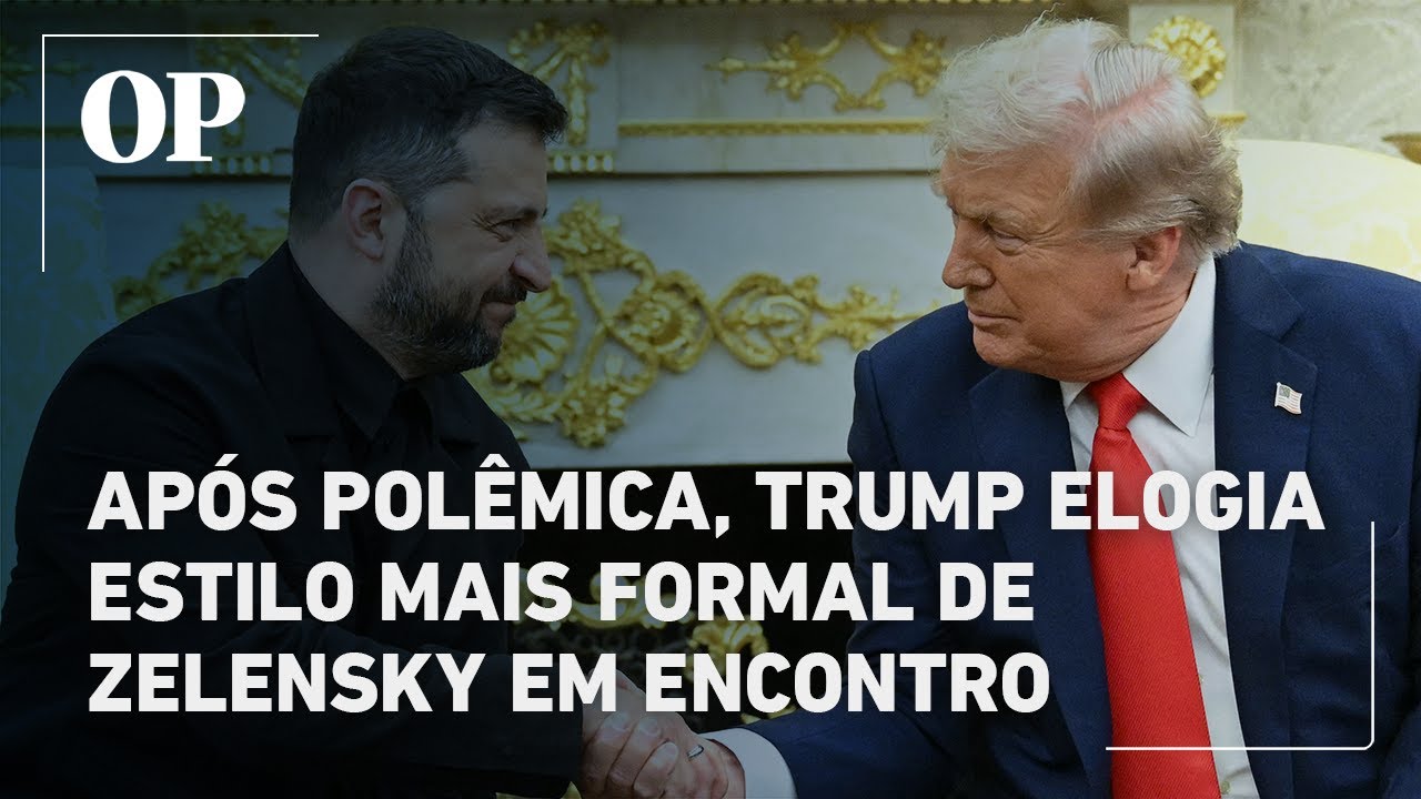 Após polêmica, Trump elogia estilo mais formal de Zelensky em encontro