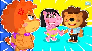 Lion Family | Don't Be Sad! Mommy Before And After Having Baby  Funny | Cartoon for Kids