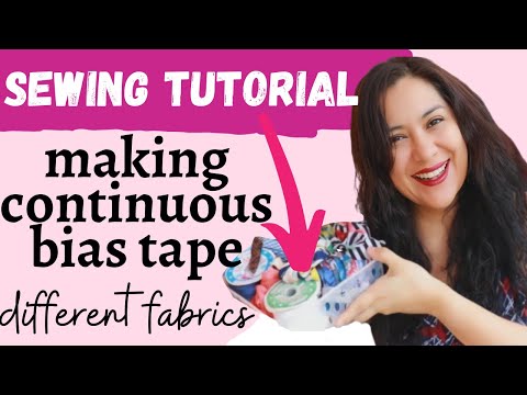 Continuous Bias Tape tutorial. Different fabrics &...