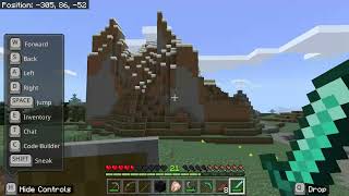 playing minecraft edu and going god mode for a half sec