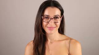 Prada PR 02ZV ROJ1O1 Square Pink Tortoise Eyeglasses