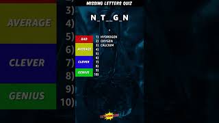 Guess The 10 Periodic Elements By Missing Letters 🧪  #quiz #shorts