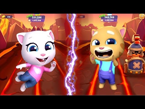 Talking Tom Time Rush (Gold Run 2) Gameplay - Failure Angela vs Ginger - [Android iOS]