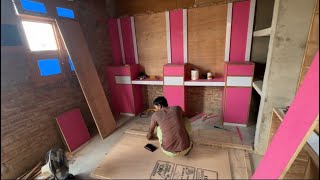 इतना काम हो चुका है Beauty Parlour का | Beauty Parlour Making in Laduary Gaon